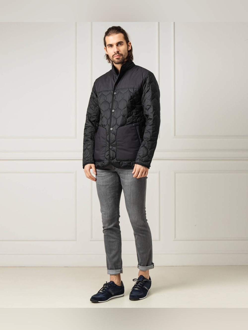 Z Zegna Reversible Thermore Insulation Black Quilted Eco Warmer jacket medium